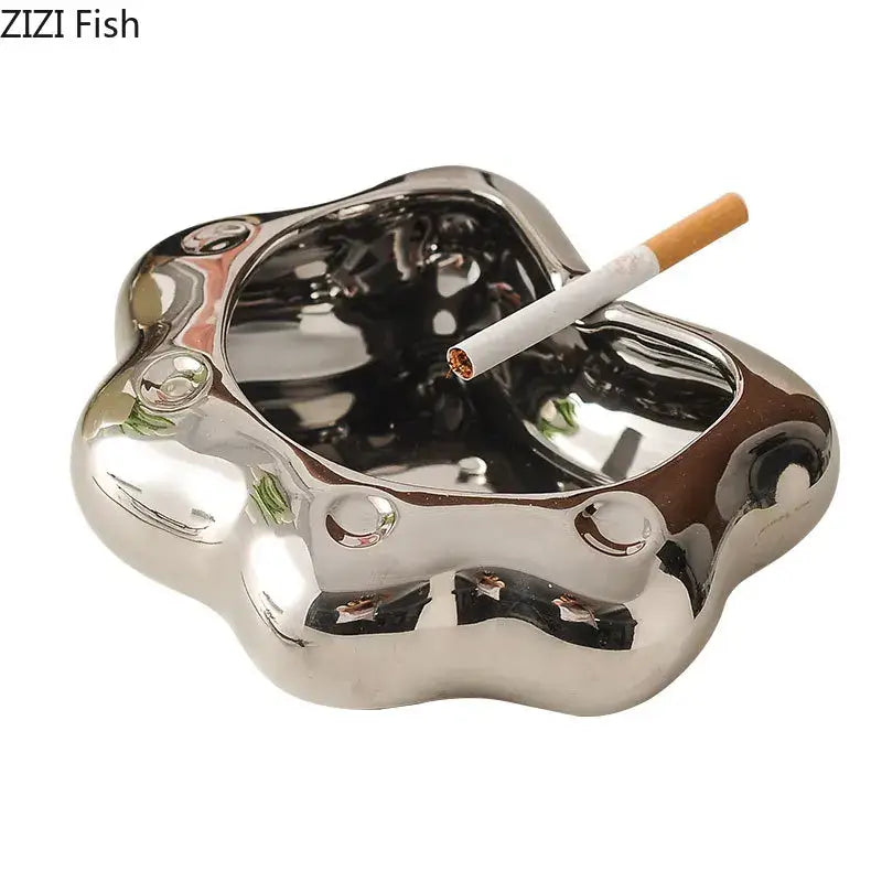 Cloud cat paw porcelain ashtray living room ceramic gift