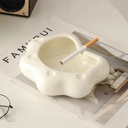 Cloud cat paw porcelain ashtray living room ceramic gift