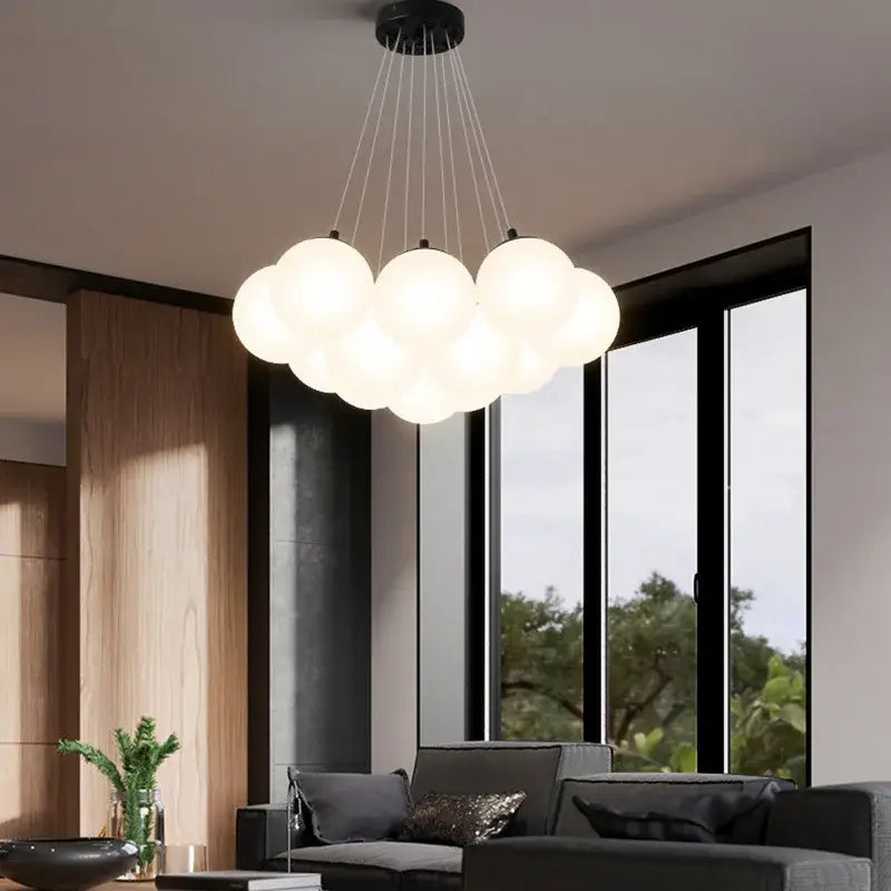 Cloud glass ball led pendant lights for bedroom decor