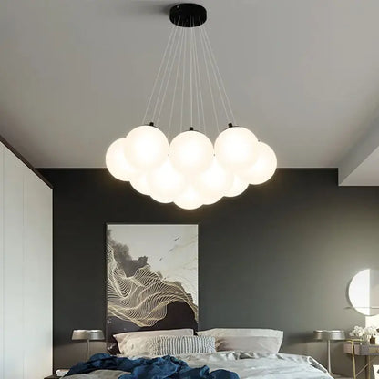 Cloud glass ball led pendant lights for bedroom decor