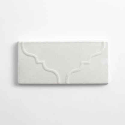 Cloud White Glossy Fina Ceramic Accent Tiles 3x6