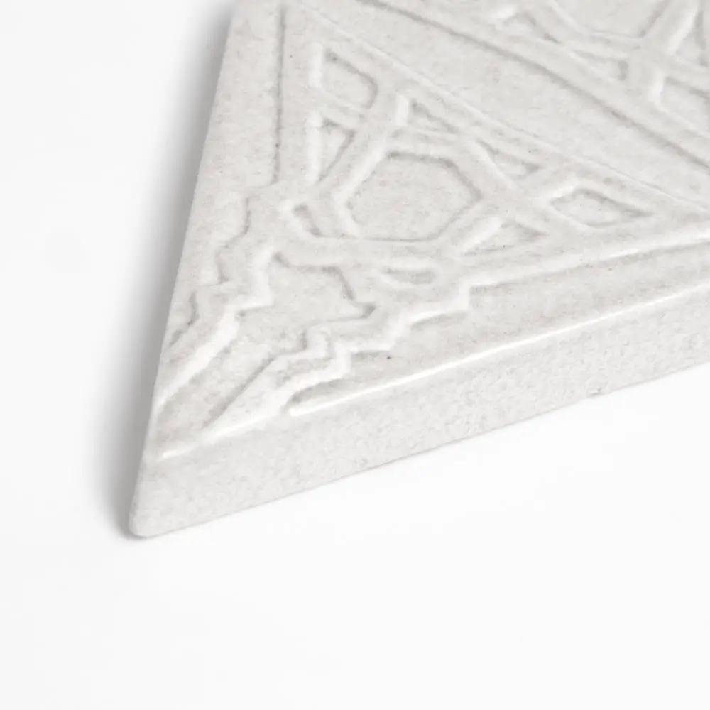 Cloud White Glossy Morotris Ceramic Accent Tiles 3 5/8x6 1/8