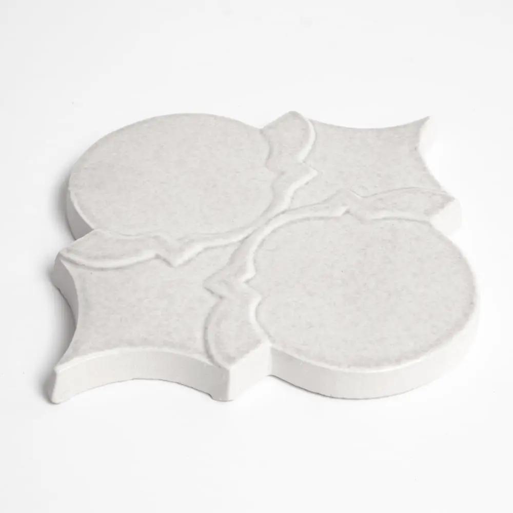 Cloud White Glossy Sofia Ceramic Accent Tiles 6x7 3/8