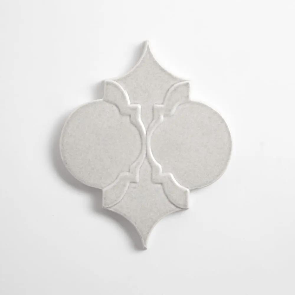 Cloud White Glossy Sofia Ceramic Accent Tiles 6x7 3/8