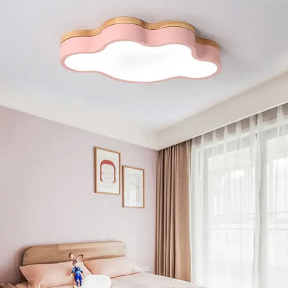 Cloud led baby chandelier sage green & pink bedroom light