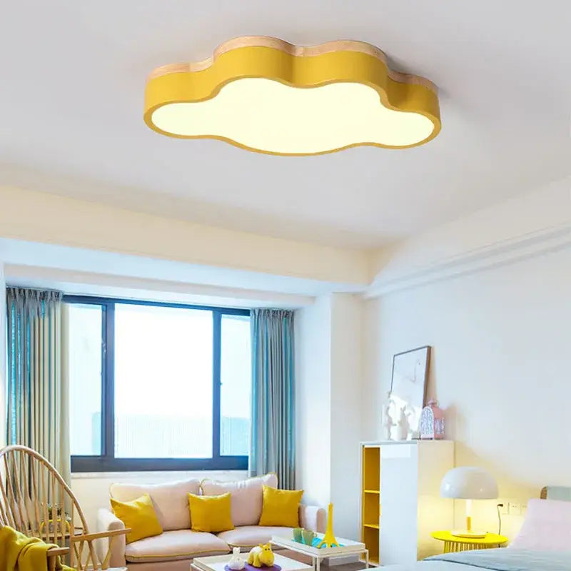 Cloud led baby chandelier sage green & pink bedroom light