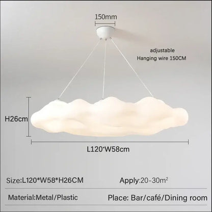 Cloud led ceiling chandelier white bedroom pendant light