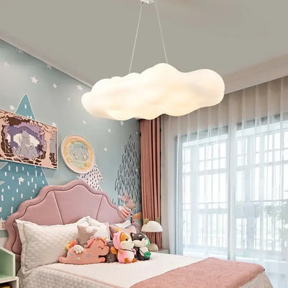 Cloud led ceiling chandelier white bedroom pendant light