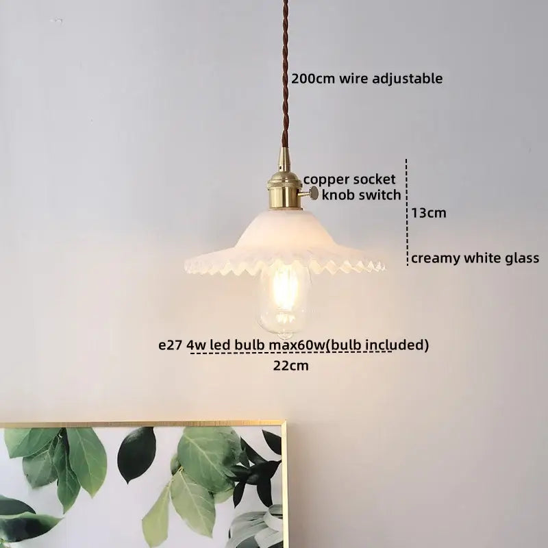 Cloud patterned brass ceramic led pendant light for dining room