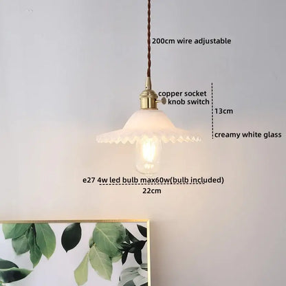 Cloud patterned brass ceramic led pendant light for dining room
