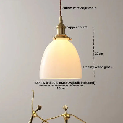 Cloud patterned brass ceramic led pendant light for dining room