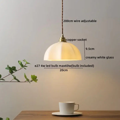 Cloud patterned brass ceramic led pendant light for dining room