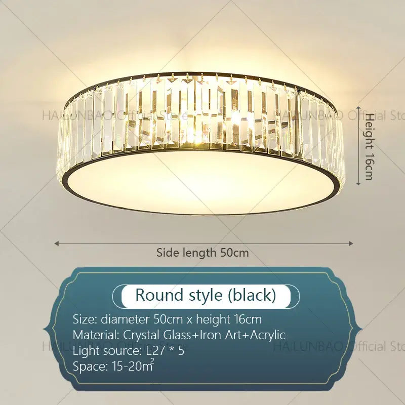 Cloud shaped gold crystal zen ceiling light for living room