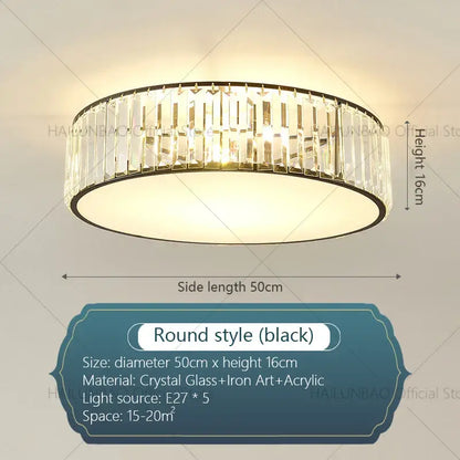 Cloud shaped gold crystal zen ceiling light for living room