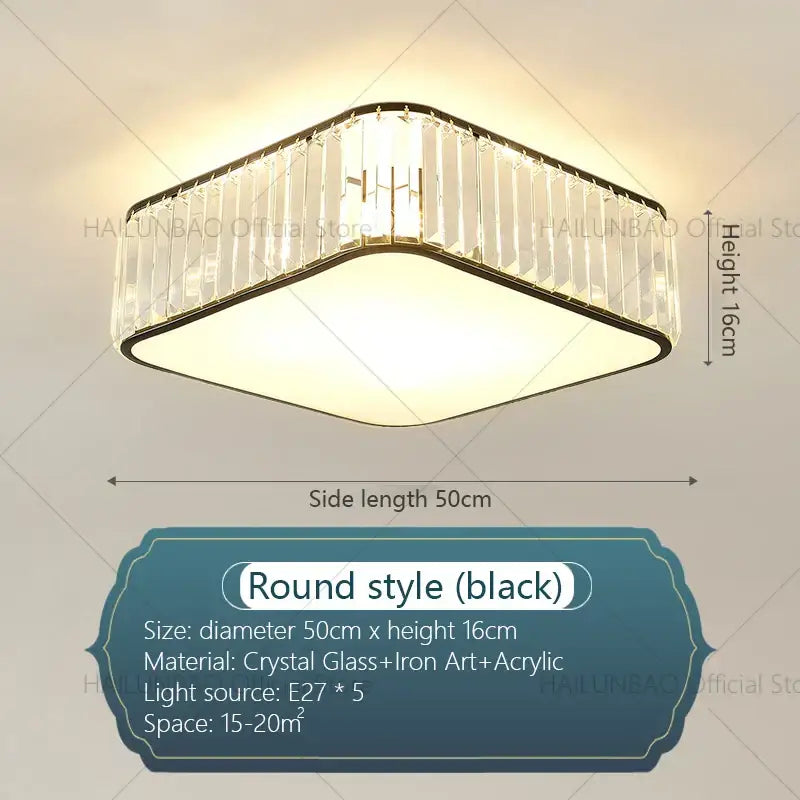 Cloud shaped gold crystal zen ceiling light for living room