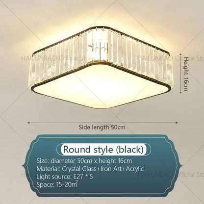 Cloud shaped gold crystal zen ceiling light for living room