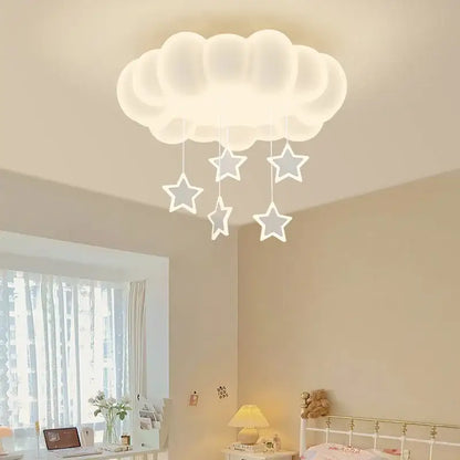 Cloud shaped off white pendant light living room dimming pendant