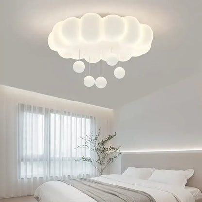 Cloud shaped off white pendant light living room dimming pendant