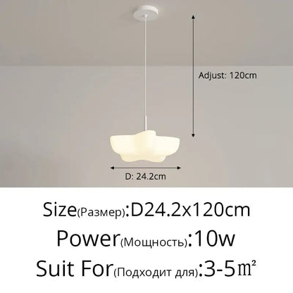 Cloud white modern chandelier floating kitchen island light