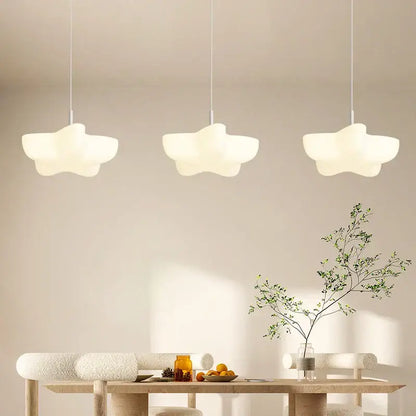 Cloud white modern chandelier floating kitchen island light