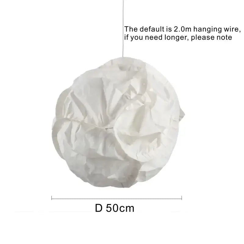Cloud white pendant light organic rice paper cluster for kitchen