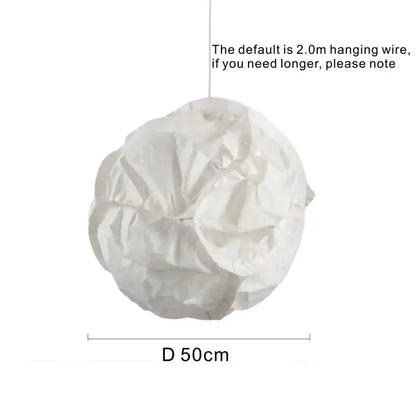 Cloud white pendant light organic rice paper cluster for kitchen
