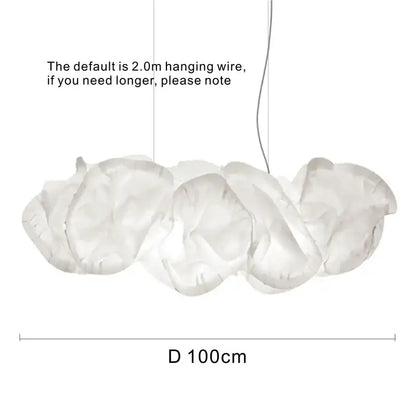 Cloud white pendant light organic rice paper cluster for kitchen