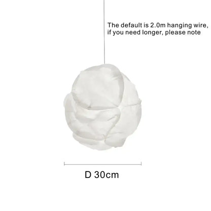 Cloud white pendant light organic rice paper cluster for kitchen