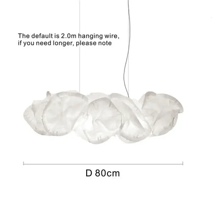 Cloud white pendant light organic rice paper cluster for kitchen