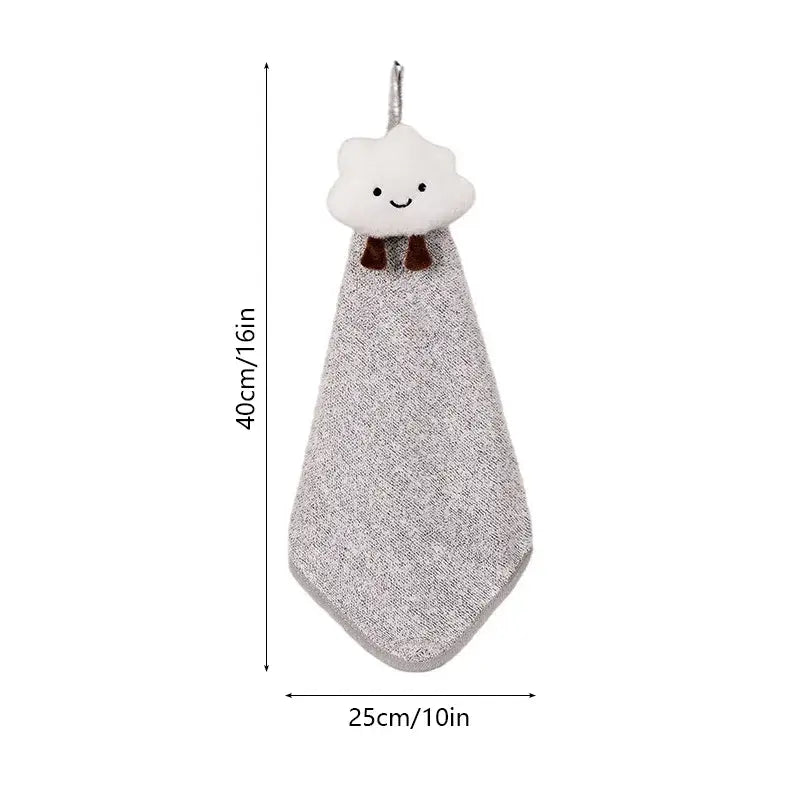 Cloudy day pastel antibacterial hand towel set kitchen and bath