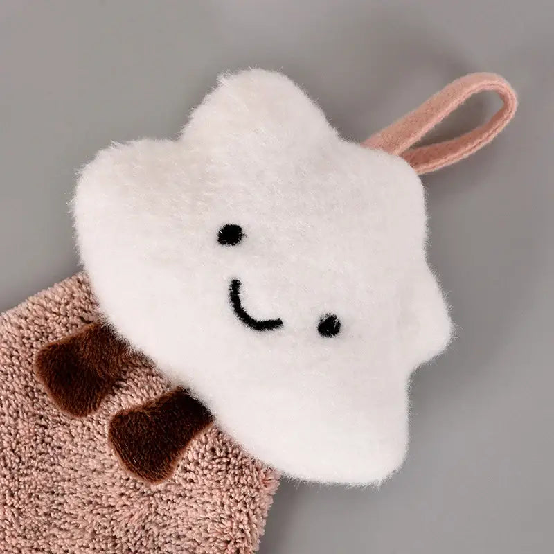 Cloudy day pastel antibacterial hand towel set kitchen and bath
