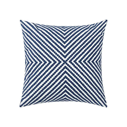 Coastal chic greek architecture cushion cover living room blue & white