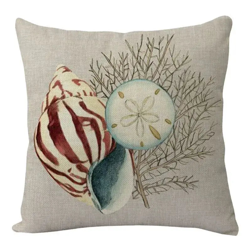 Coastal cushion cover set of 9 teal and blue living room decor