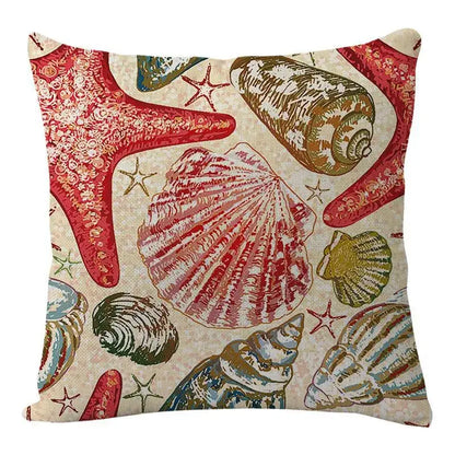 Coastal cushion cover set of 9 teal and blue living room decor