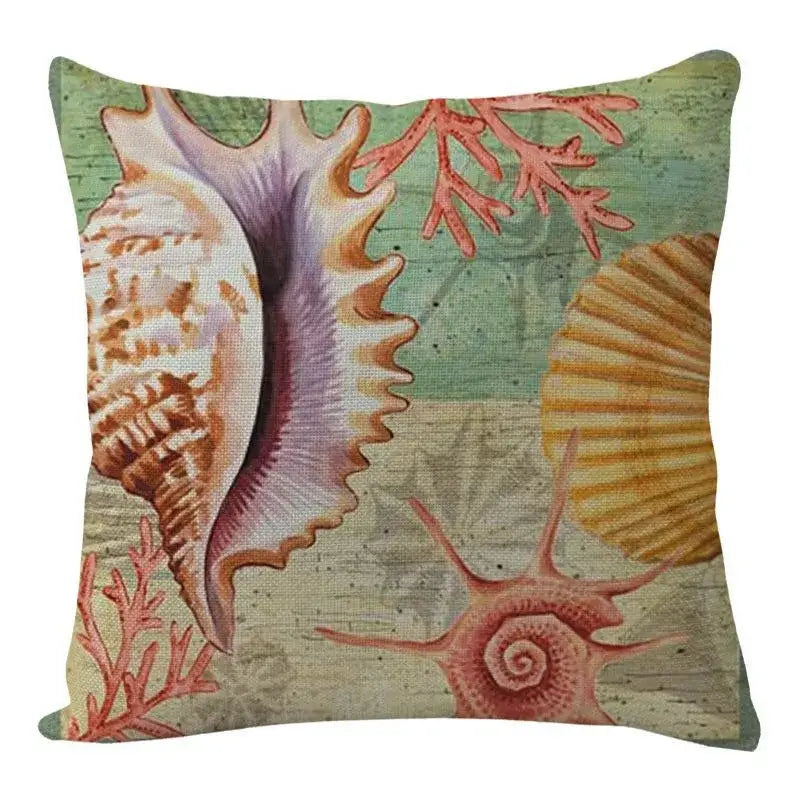 Coastal cushion cover set of 9 teal and blue living room decor