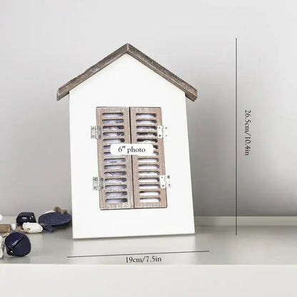 Coastal white & gray wooden ship model living room decor