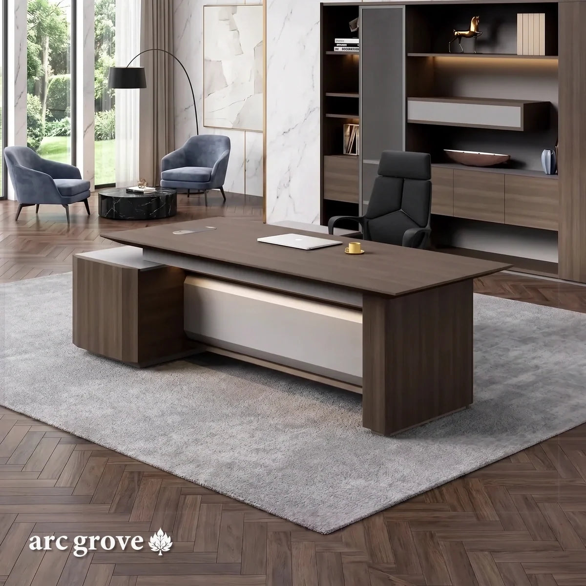 Cole · Modern L-Shaped Executive Desk