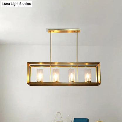 Colonial gold metal cage island ceiling light kitchen chandelier