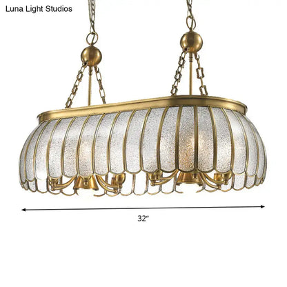 Colonial style gold bubble glass pendant ceiling light for kitchen