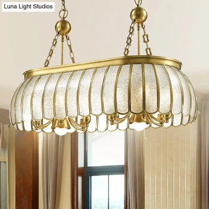 Colonial style gold bubble glass pendant ceiling light for kitchen