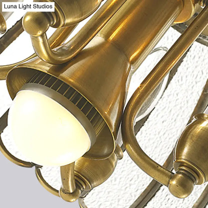 Colonial style gold bubble glass pendant ceiling light for kitchen