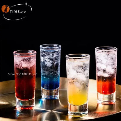 Colorful bullet cocktail glass set of 6 for the kitchen tray