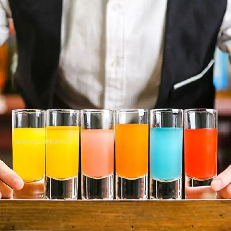 Colorful bullet cocktail glass set of 6 for the kitchen tray