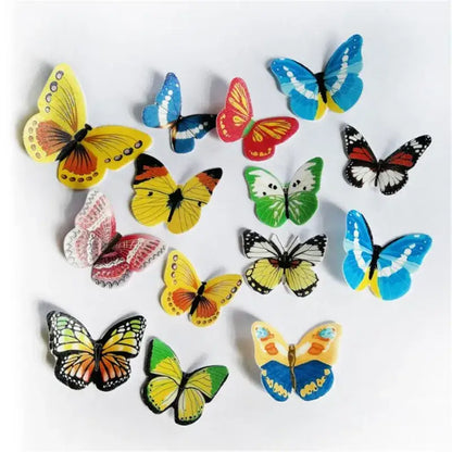 Colorful butterfly flower cake toppers living room wall decals