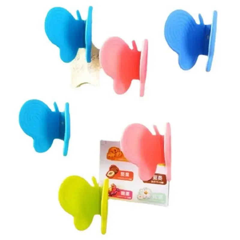 Colorful butterfly silicone insulation plate clamps kitchen tool