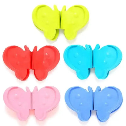 Colorful butterfly silicone insulation plate clamps kitchen tool