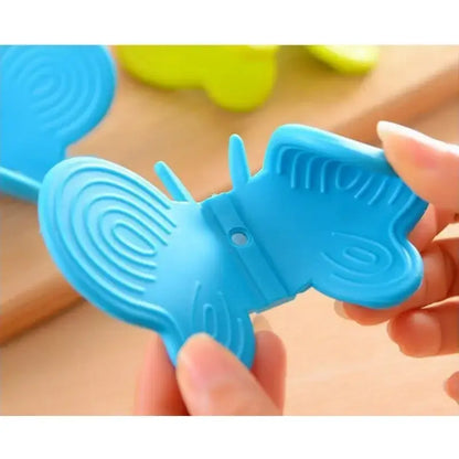 Colorful butterfly silicone insulation plate clamps kitchen tool