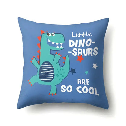 Colorful cartoon dino baby pillowcase bedroom cushion cover