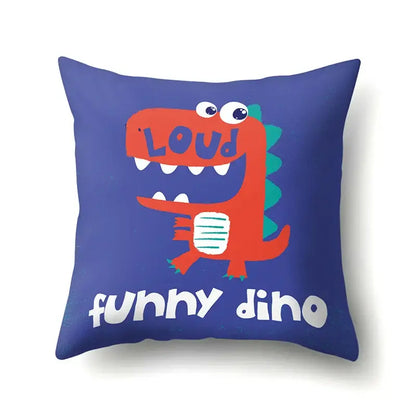 Colorful cartoon dino baby pillowcase bedroom cushion cover