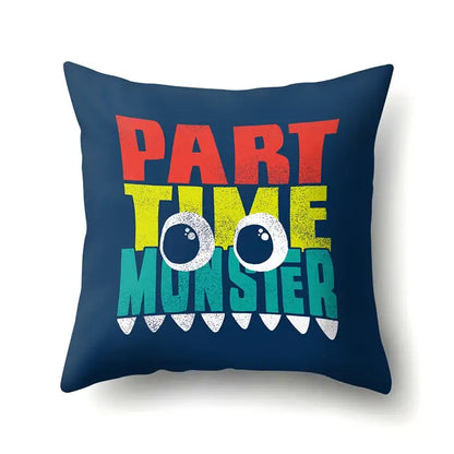 Colorful cartoon dino baby pillowcase bedroom cushion cover